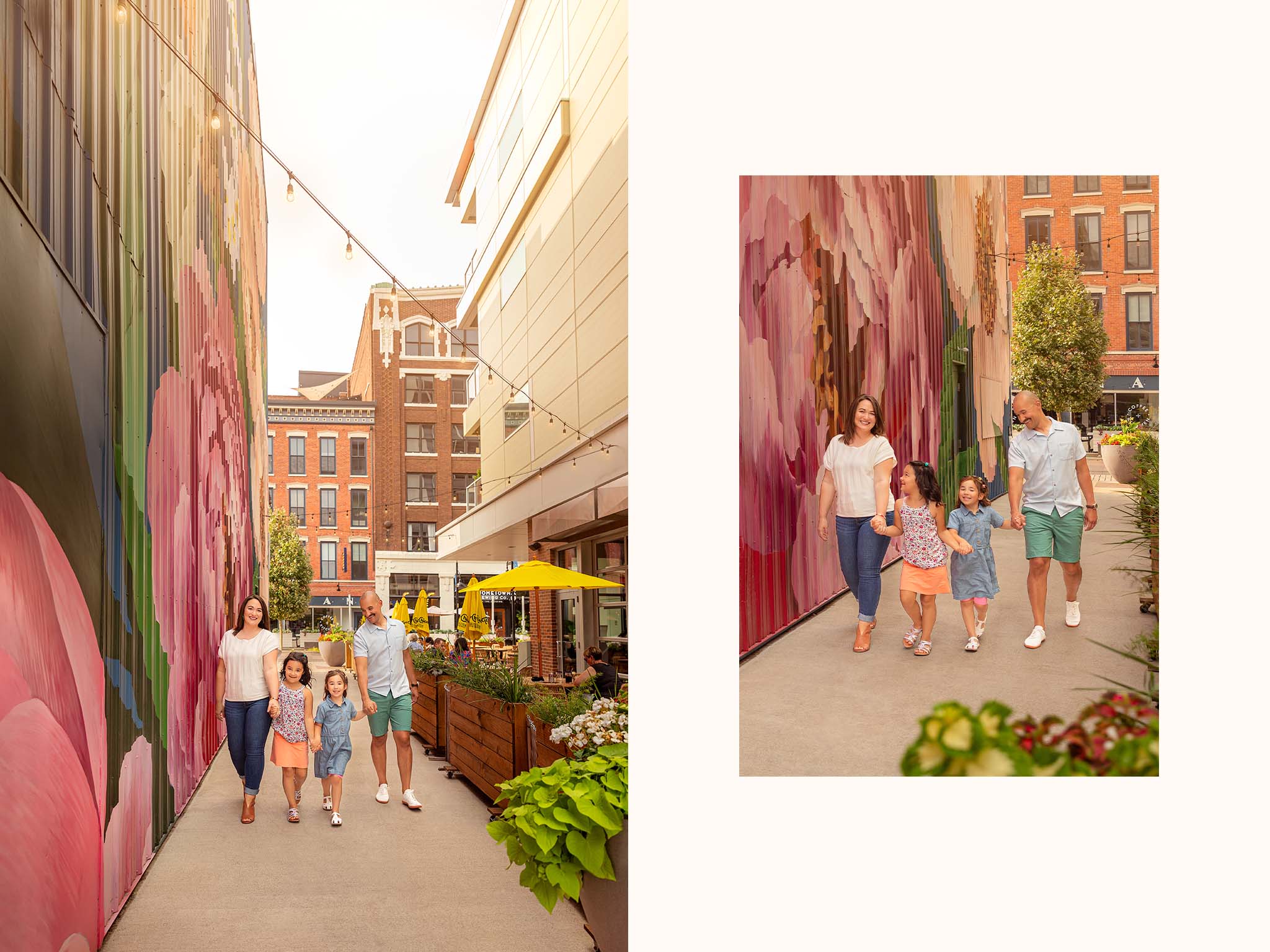 2024 Fort Wayne Visitor's Guide, Natural Light Summer on The Landing, Downtown Fort Wayne Indiana Magazine Cover Session by Danielle Doepke, photographer located in Fort Wayne, Indiana