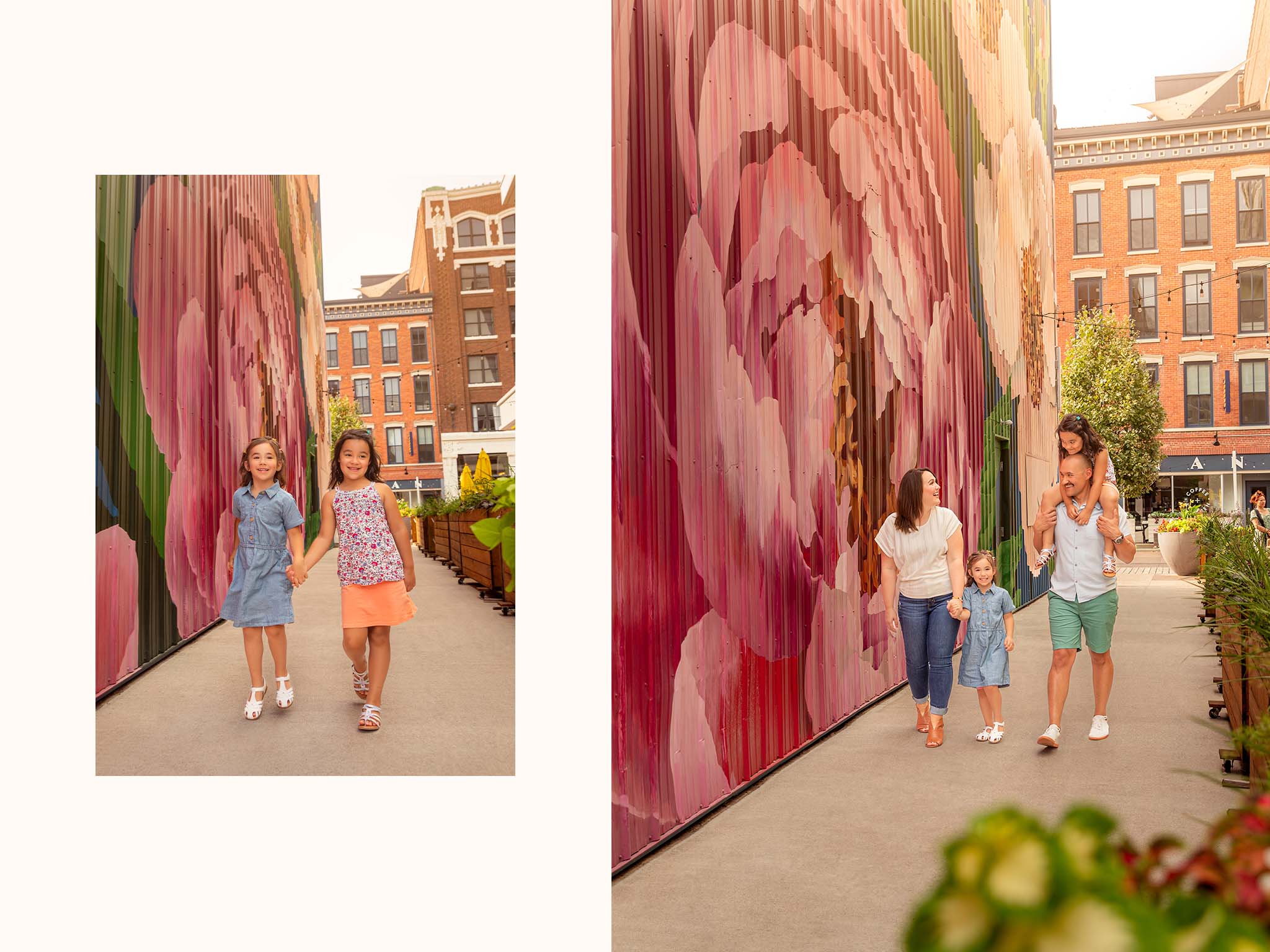2024 Fort Wayne Visitor's Guide, Natural Light Summer on The Landing, Downtown Fort Wayne Indiana Magazine Cover Session by Danielle Doepke, photographer located in Fort Wayne, Indiana