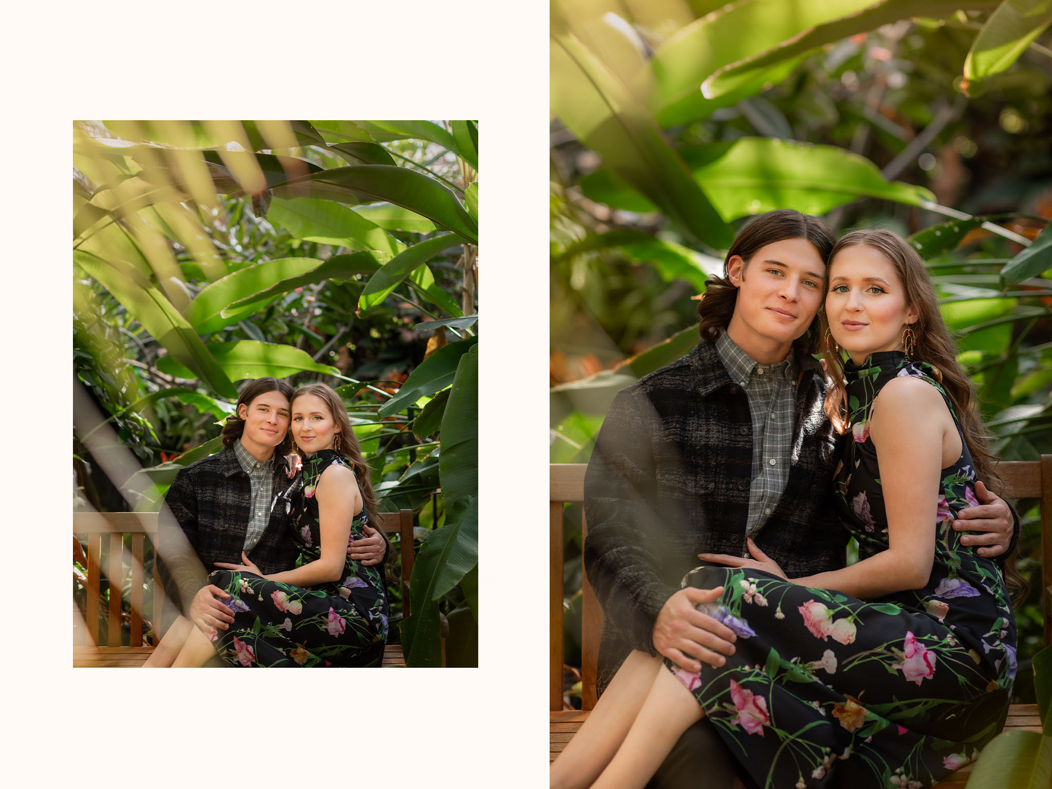 Hannah and Christian Engagement Session, Natural Light Summer Downtown Fort Wayne Indiana Foellinger-Freimann Botanical Conservatory Engagement Couples Session by Danielle Doepke, photographer located in Fort Wayne, Indiana