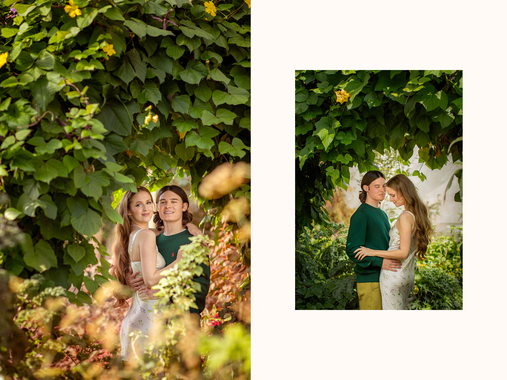 Hannah and Christian Engagement Session, Natural Light Summer Downtown Fort Wayne Indiana Foellinger-Freimann Botanical Conservatory Engagement Couples Session by Danielle Doepke, photographer located in Fort Wayne, Indiana
