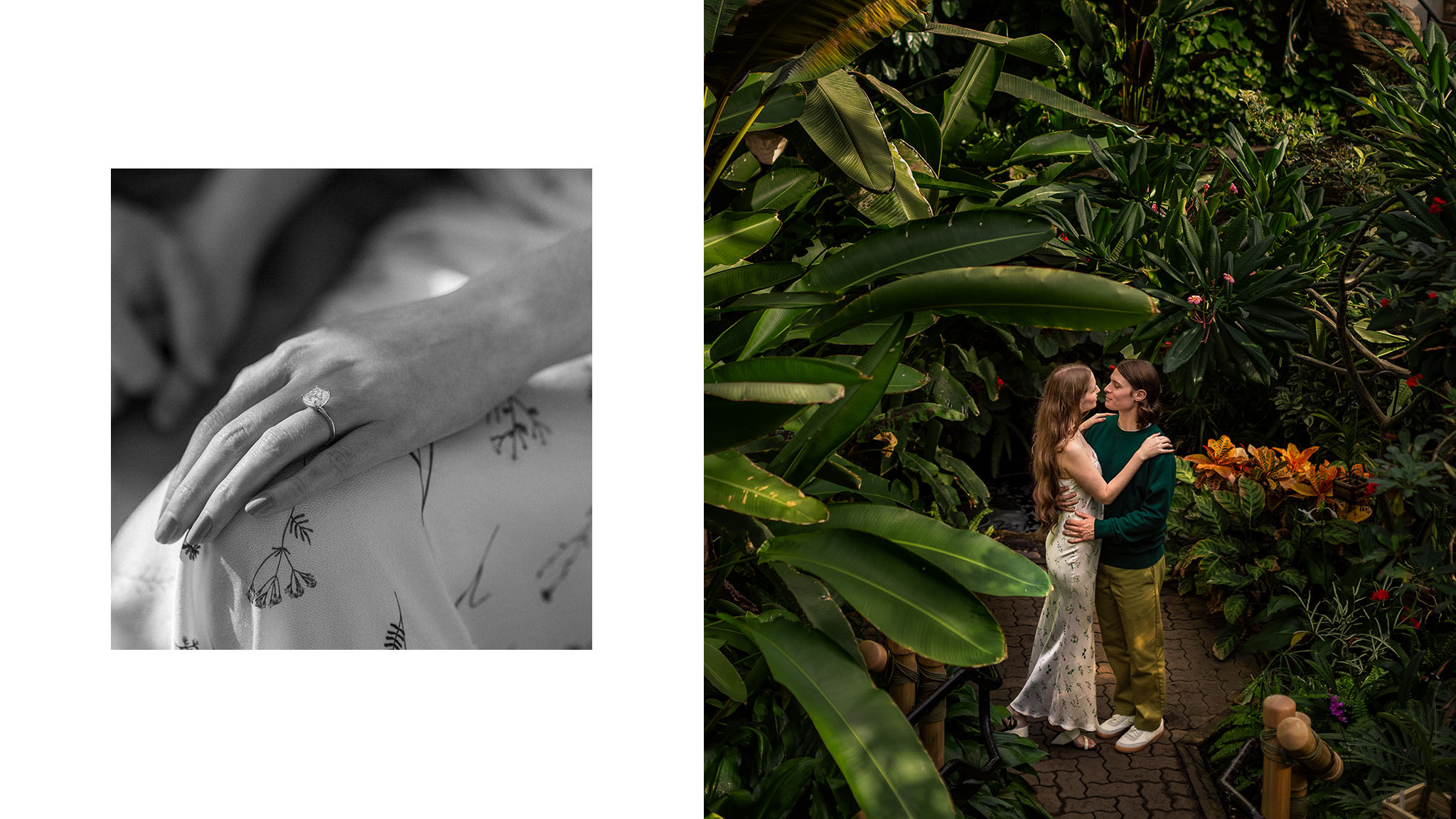 Hannah and Christian Engagement Session, Natural Light Summer Downtown Fort Wayne Indiana Foellinger-Freimann Botanical Conservatory Engagement Couples Session by Danielle Doepke, photographer located in Fort Wayne, Indiana