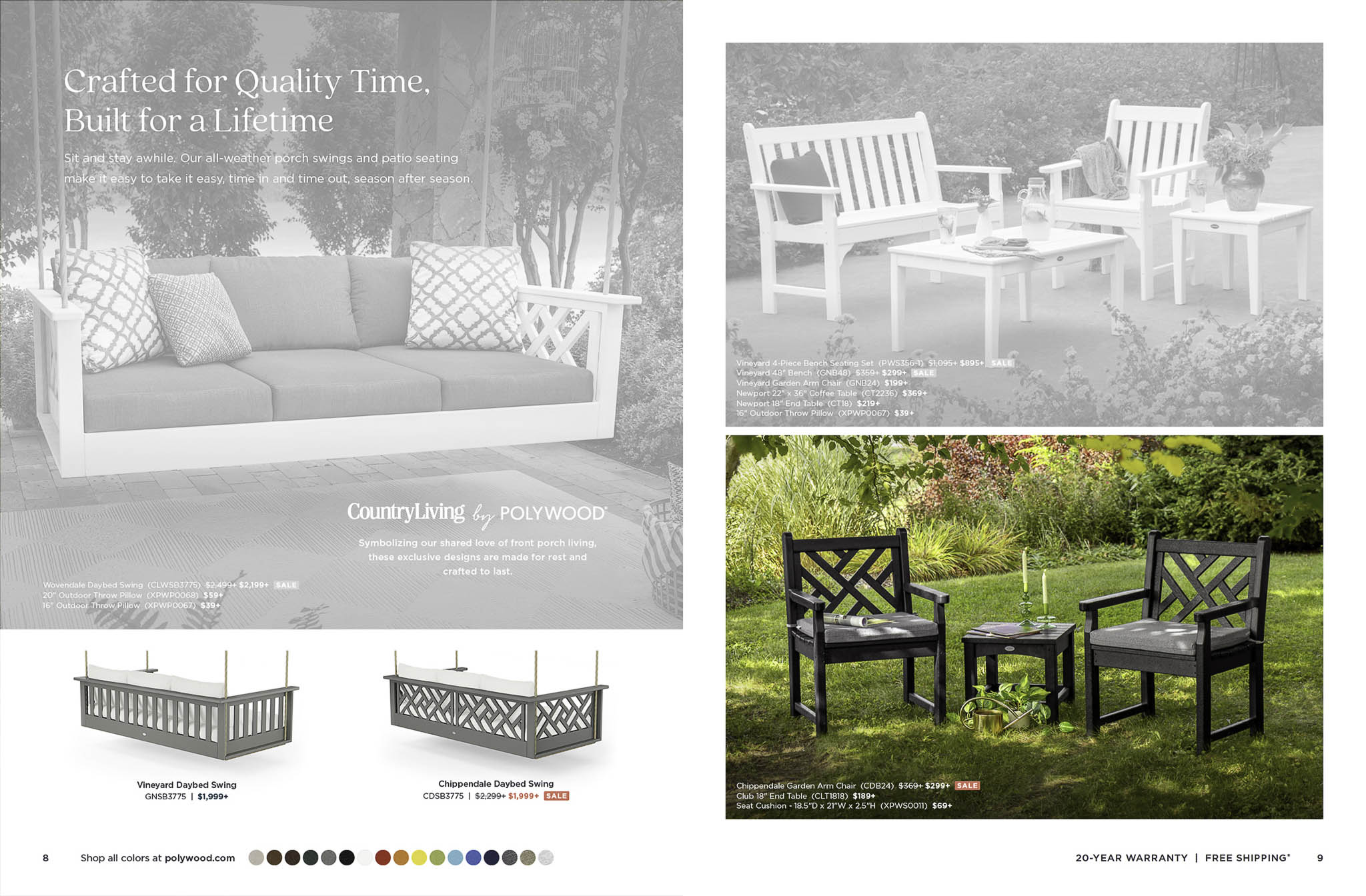 POLYWOOD Outdoor Furniture 2025 Catalog Spreads and Features, Photography and Imagery by Danielle Doepke, Fort Wayne, IN Photographer.