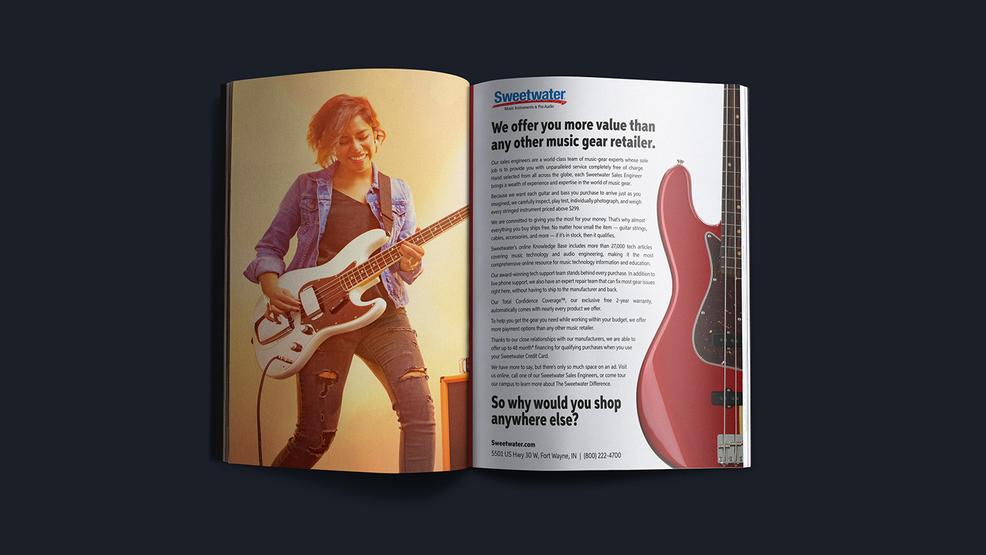 Danielle Doepke Design Portfolio - Sweetwater Project, Print Ad Concepts - Spring 2021