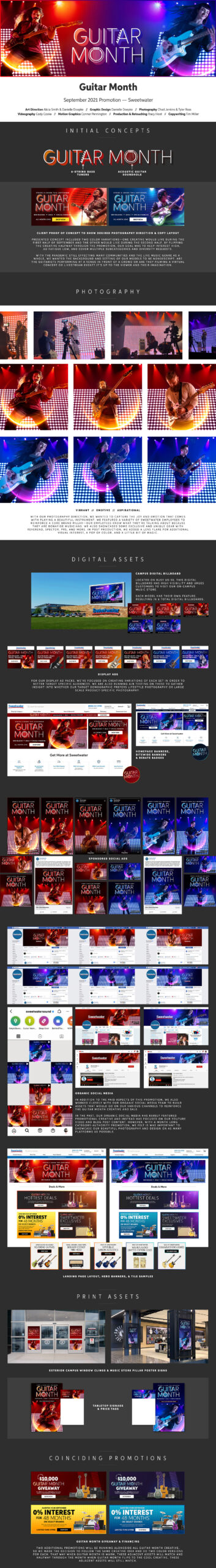 Danielle Doepke Design Portfolio - Sweetwater Project, Guitar Month Sales Promotion - September 2021