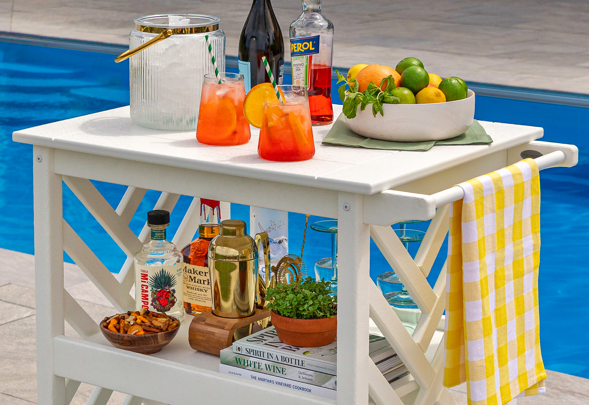 POLYWOOD Outdoor Furniture Bar Cart Product Launch Lifestyle Photography by Danielle Doepke