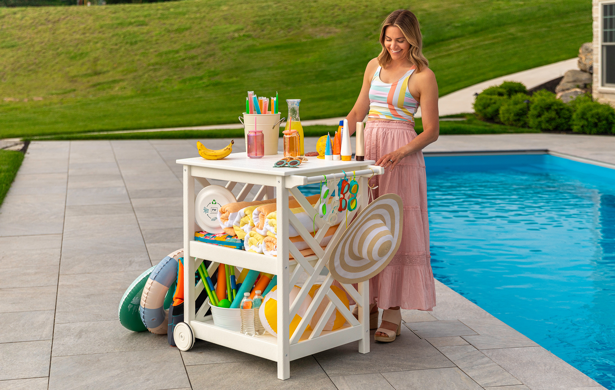 POLYWOOD Outdoor Furniture Bar Cart Product Launch Lifestyle Photography by Danielle Doepke