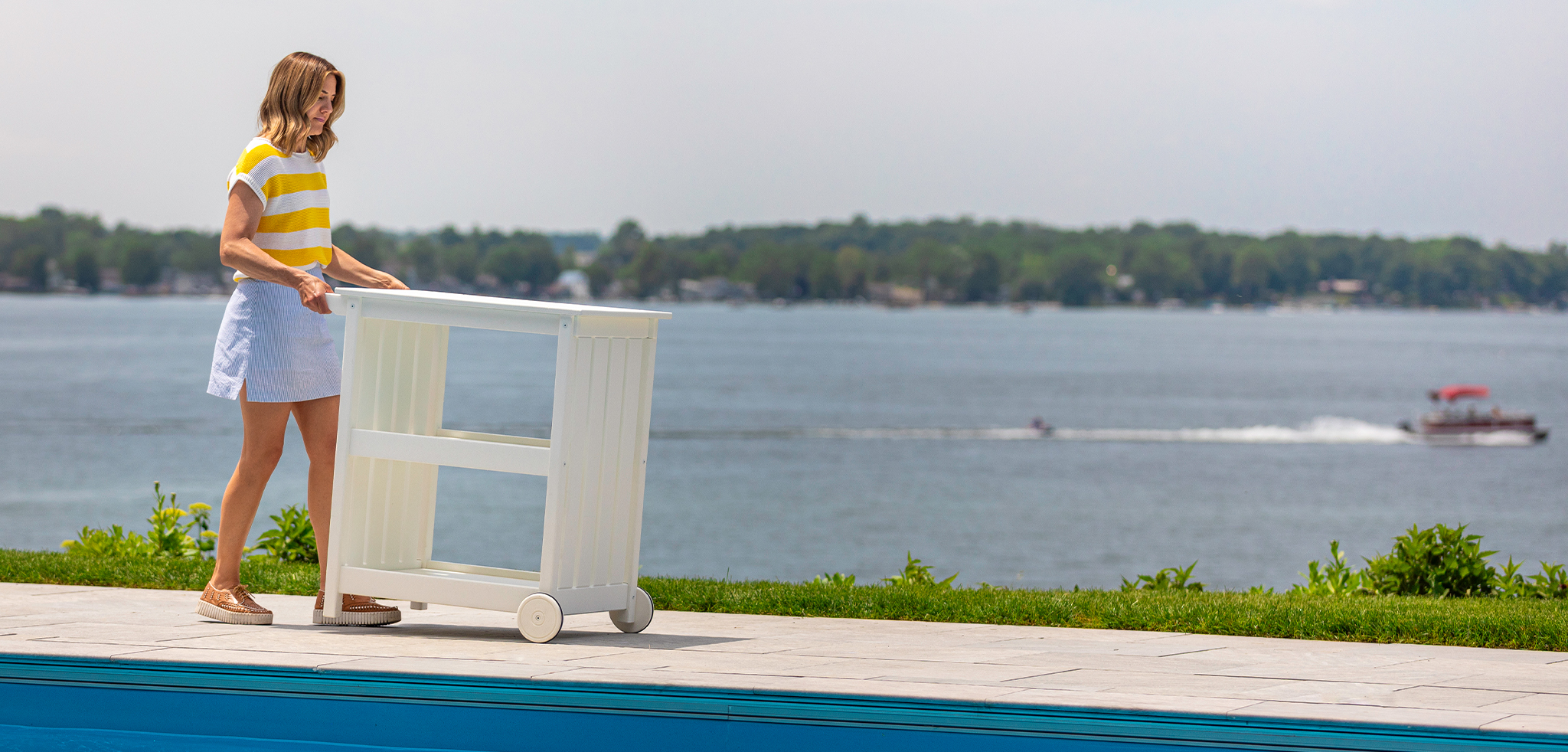 POLYWOOD Outdoor Furniture Bar Cart Product Launch Lifestyle Photography by Danielle Doepke