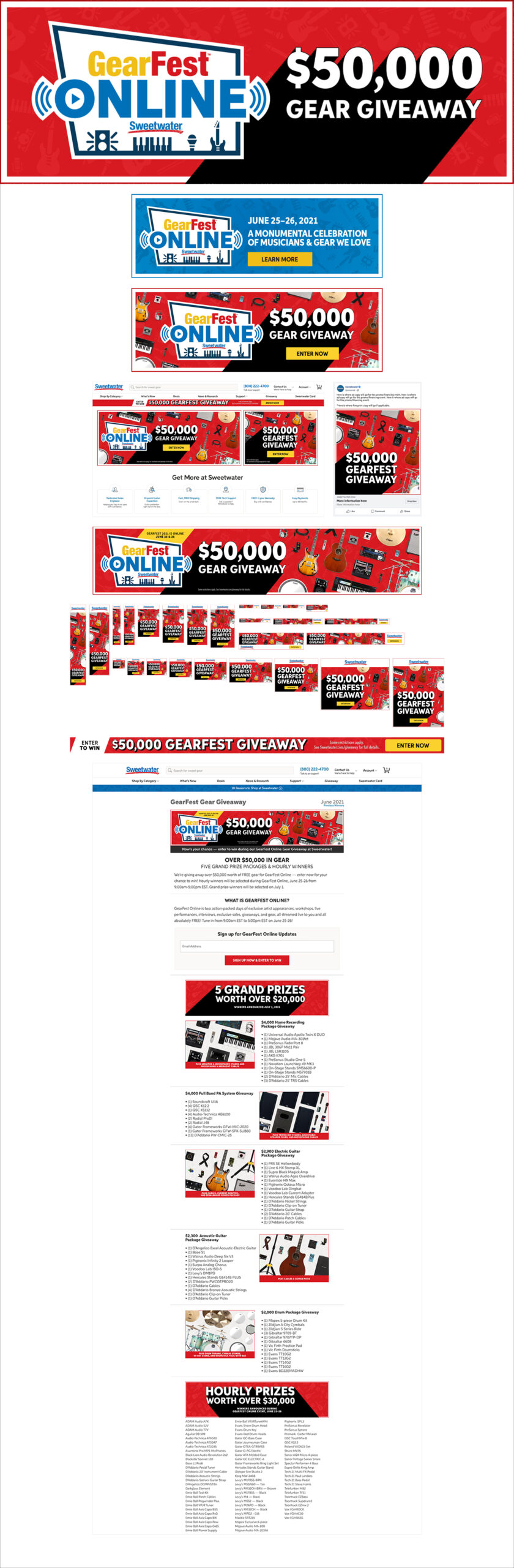 Danielle Doepke Design Portfolio - Sweetwater Project, GearFest Giveaway Promotion