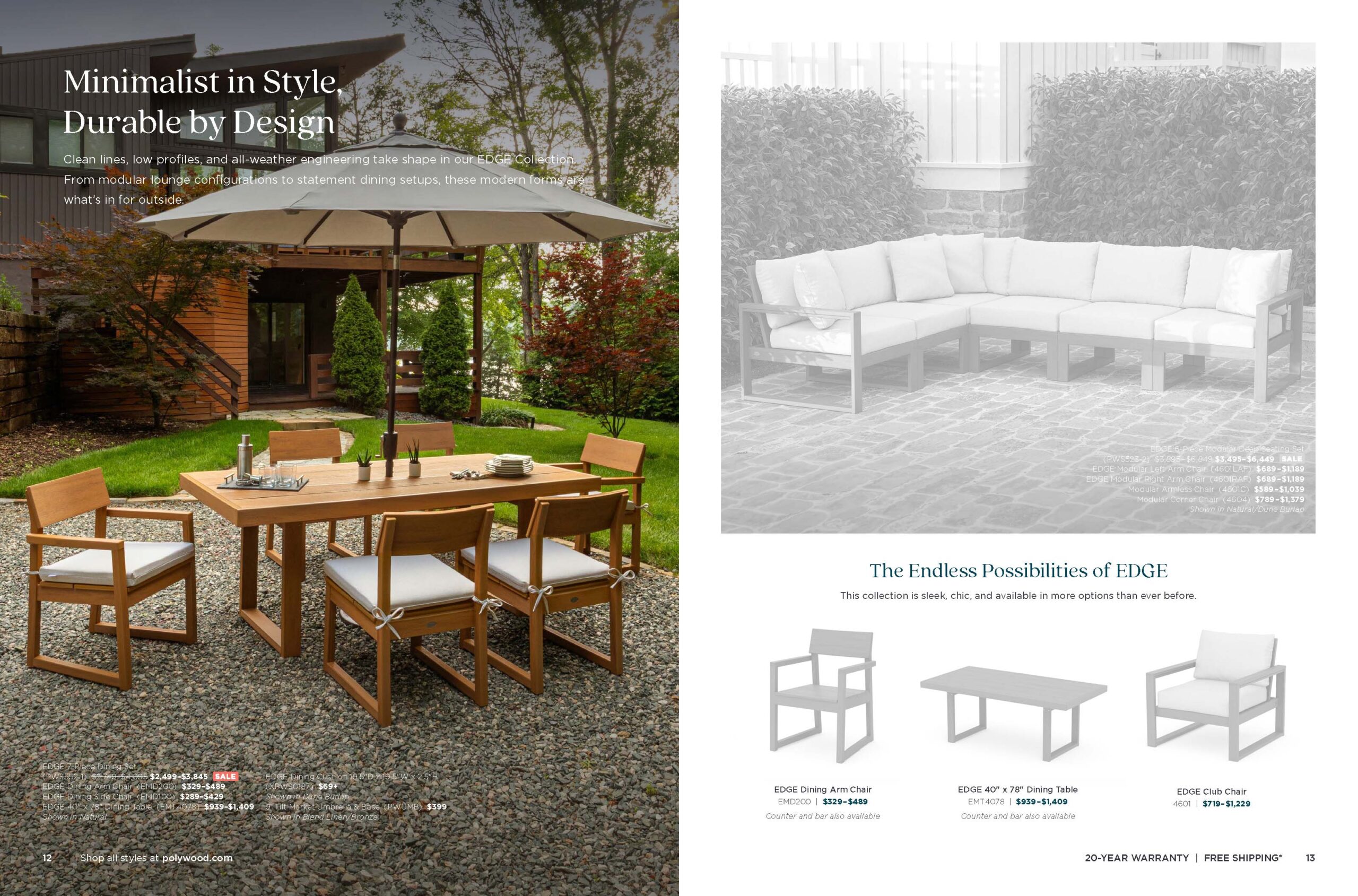 POLYWOOD Outdoor Furniture - Spring 2026 Direct Mail Catalog Spreads featuring photography by Danielle Doepke, POLYWOOD Senior Photographer