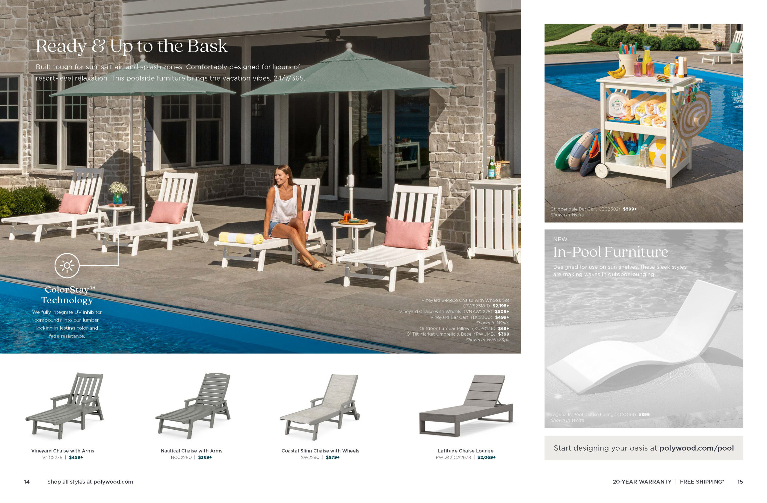 POLYWOOD Outdoor Furniture - Spring 2026 Direct Mail Catalog Spreads featuring photography by Danielle Doepke, POLYWOOD Senior Photographer