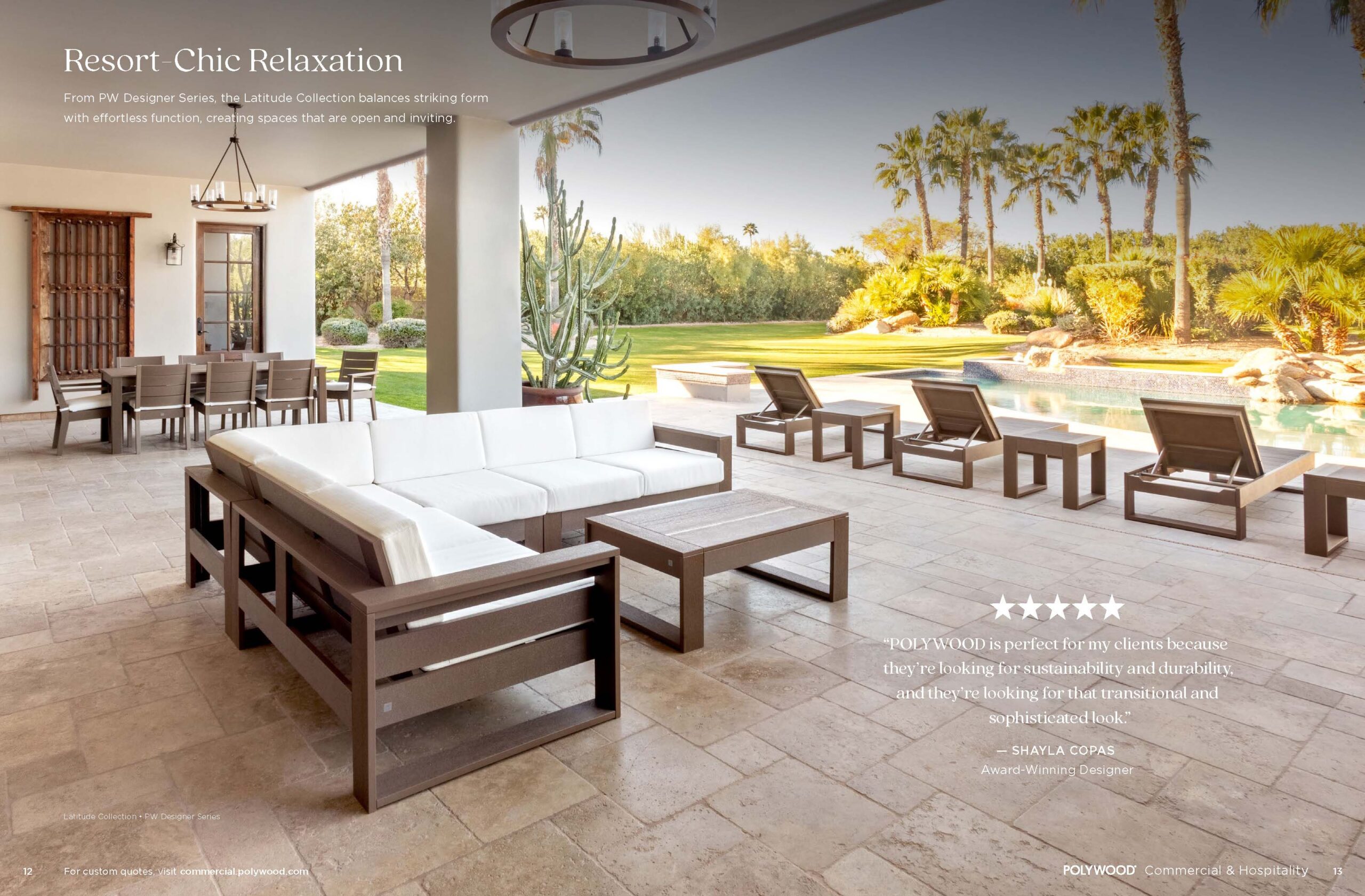 POLYWOOD Outdoor Furniture - Spring 2026 Direct Mail Catalog Spreads featuring photography by Danielle Doepke, POLYWOOD Senior Photographer