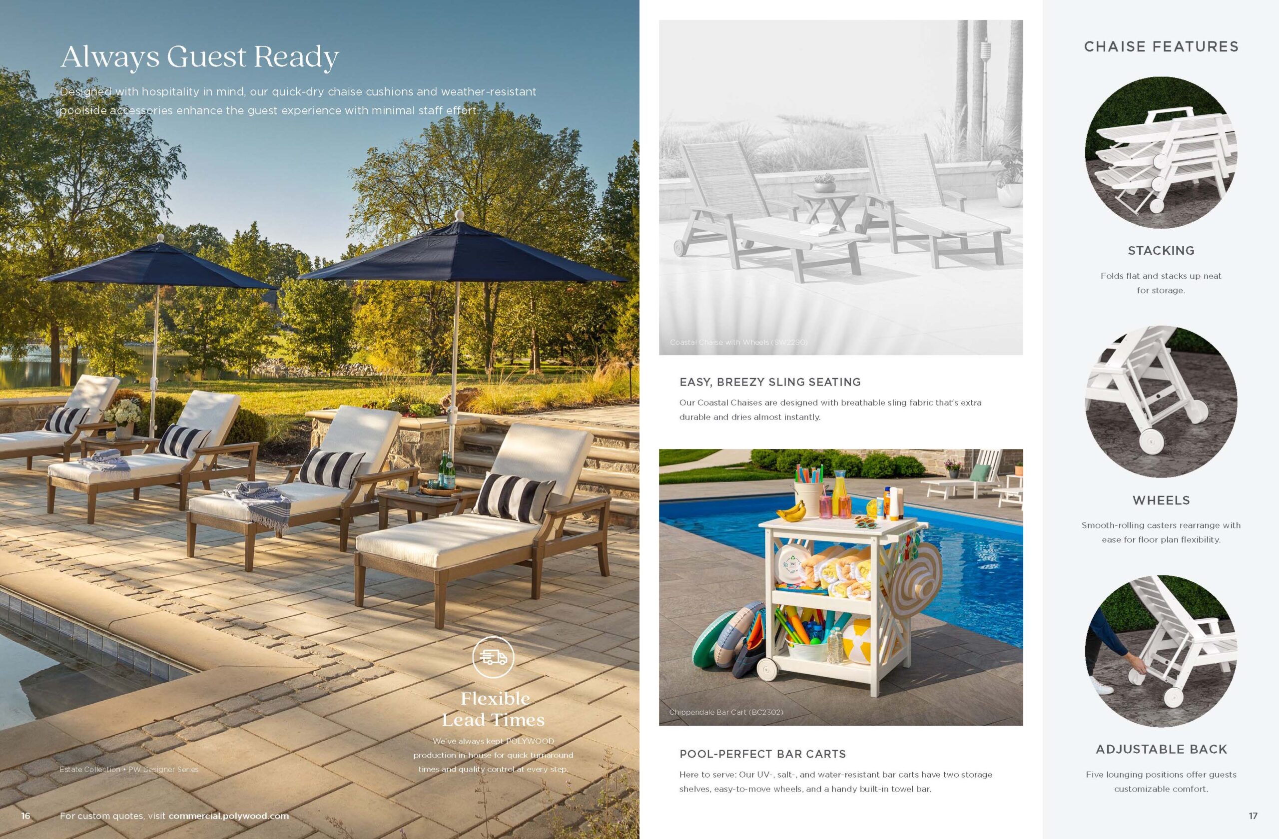 POLYWOOD Outdoor Furniture - Spring 2026 Direct Mail Catalog Spreads featuring photography by Danielle Doepke, POLYWOOD Senior Photographer